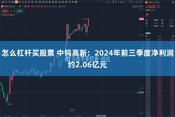 怎么杠杆买股票 中钨高新：2024年前三季度净利润约2.06亿元