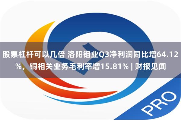 股票杠杆可以几倍 洛阳钼业Q3净利润同比增64.12%，铜相关业务毛利率增15.81% | 财报见闻